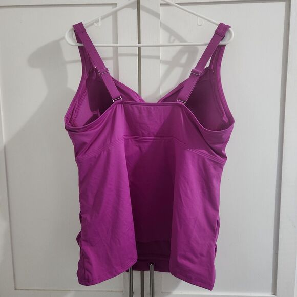 Lands End Womens Plus Swim Tankini Bathing Suit Top 20W Underwire New - Picture 2 of 6